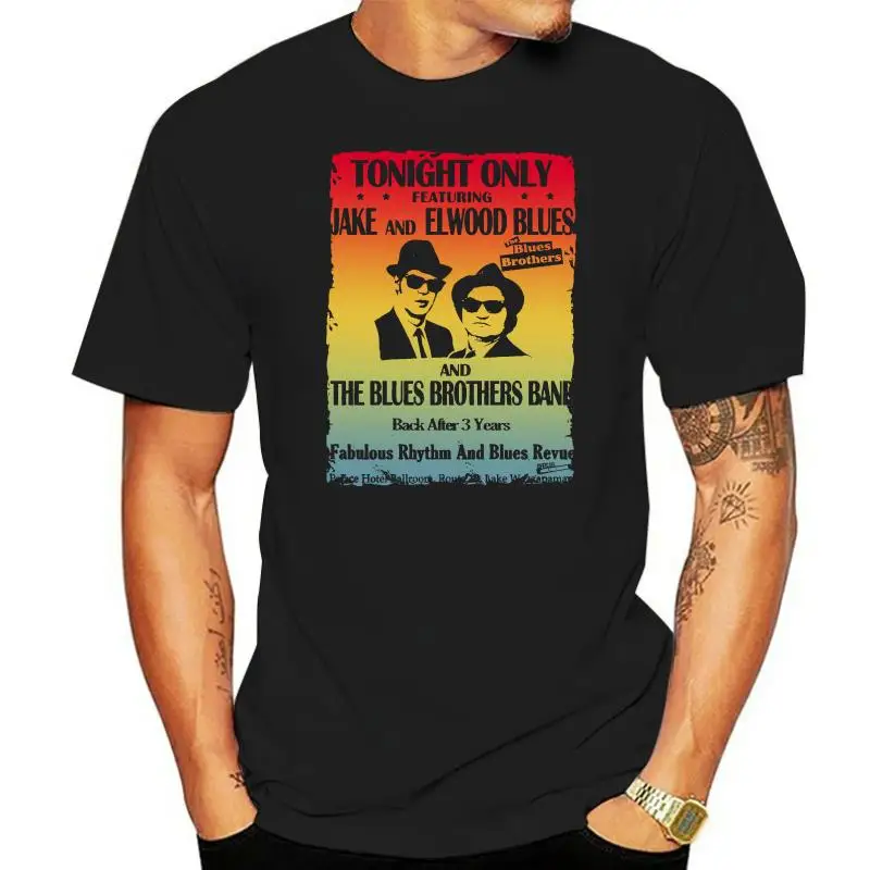 The Blues Brothers Tonight Only Poster Adult T Shirt Great Classic Movie Cotton Shirts Cheap Wholesale