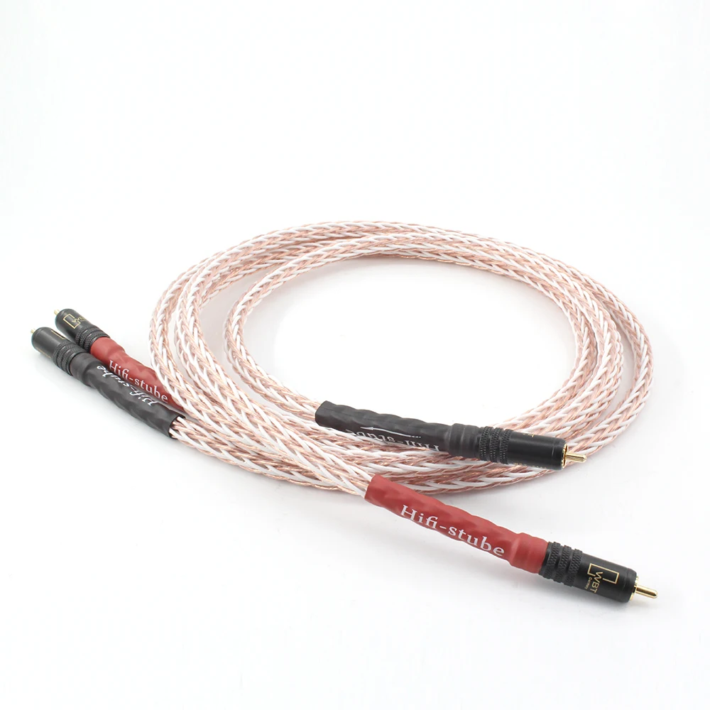 

Премиальный 4TC 7N OCC медный соединительный кабель RCA — 8-жильный аудиофильский дизайн для Hi-End CD/усилителей систем
