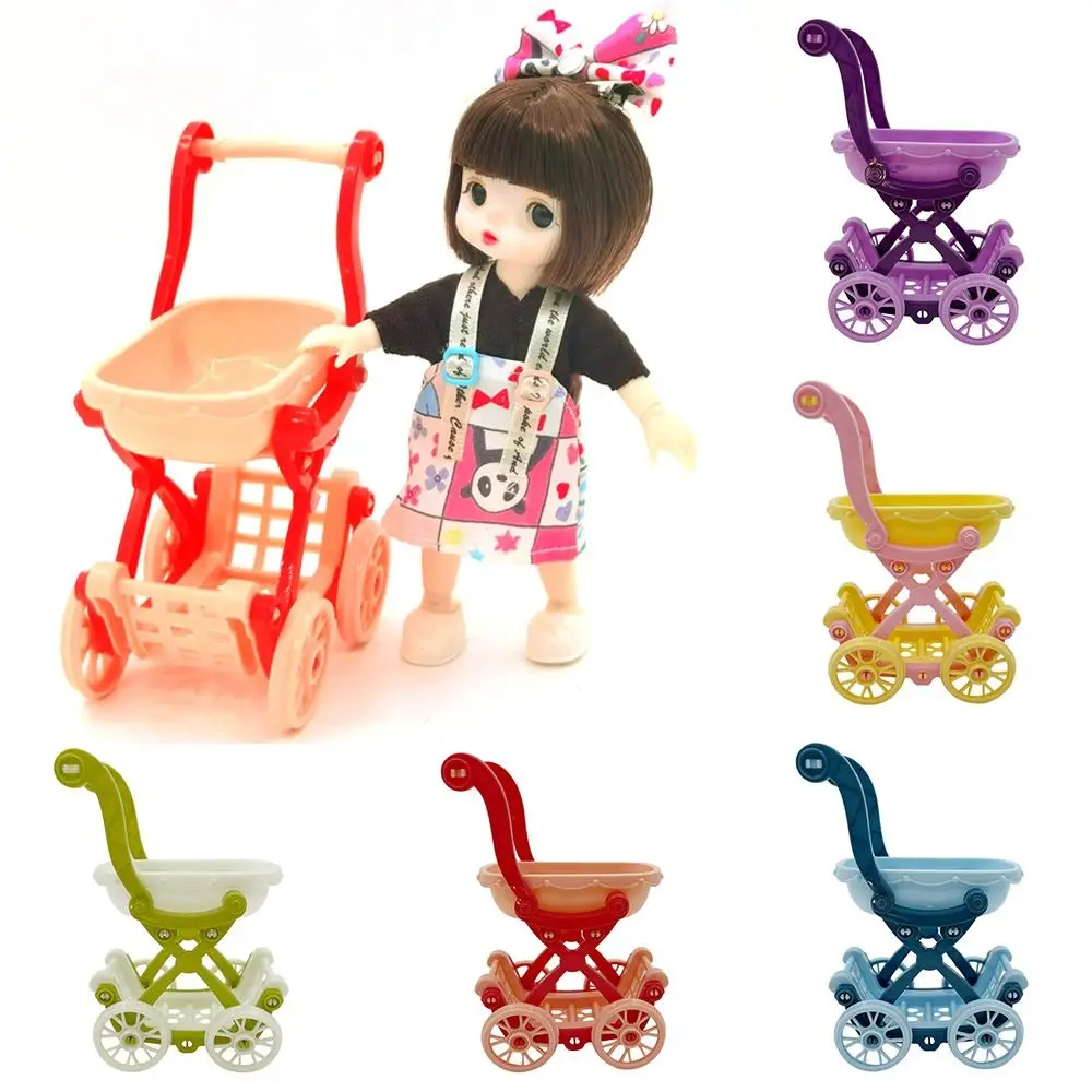 Toys Accessories Small Cart Mini 1:6 Dollhouse Gift Toy DIY Shopping Cart Girl