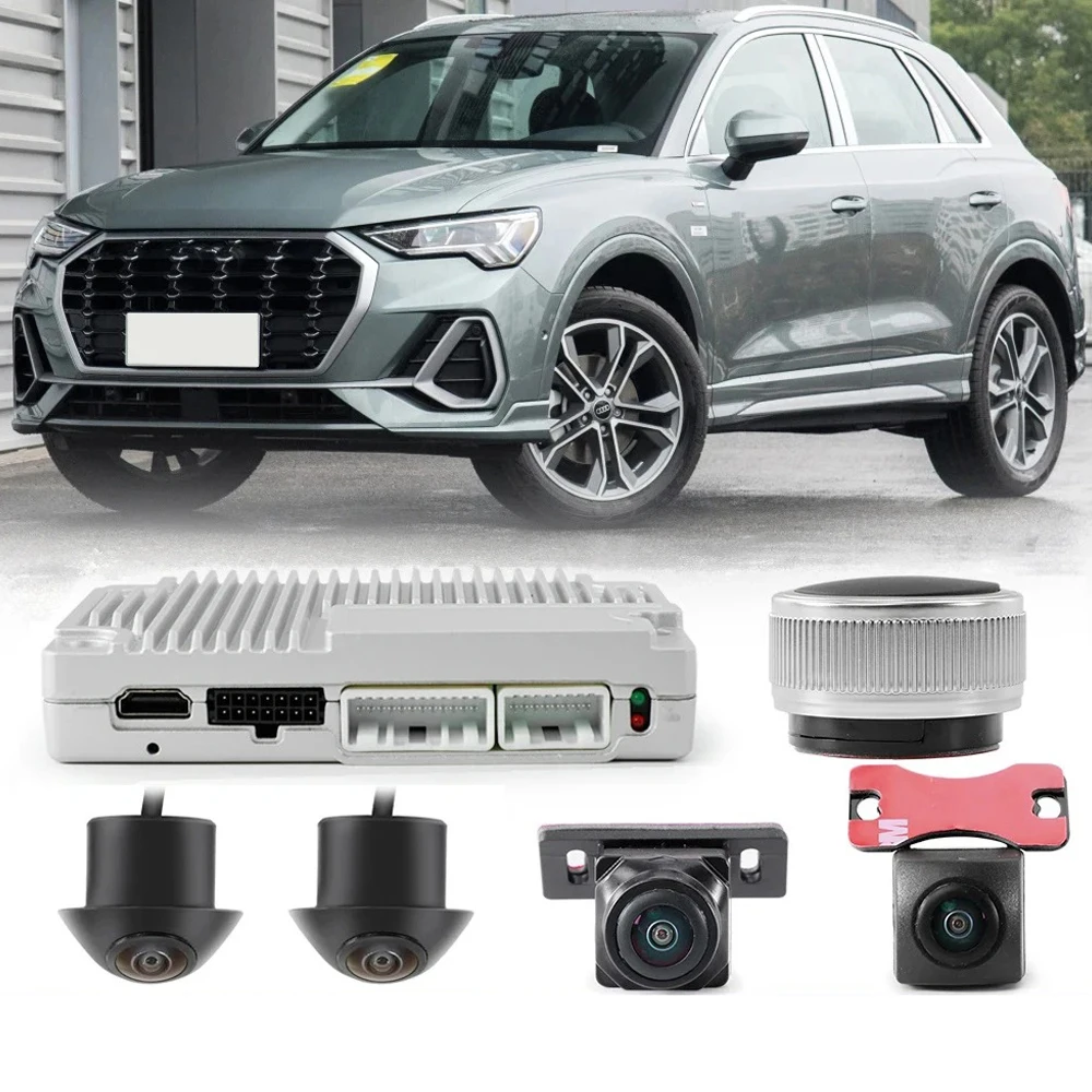 Carsanbo 360 Panoramic 3D Surround System 4 Channel Car Bird's Eye View Panorama Camera All Round Parking Monitoring System