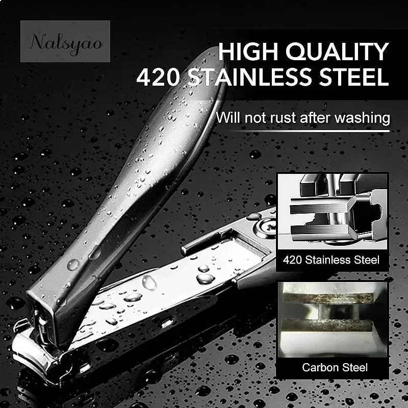 Wholesale 1Pcs Stainless Steel Sharp Nail Clippers Curved Blades Finger Toe Manicure Tool For Home Use