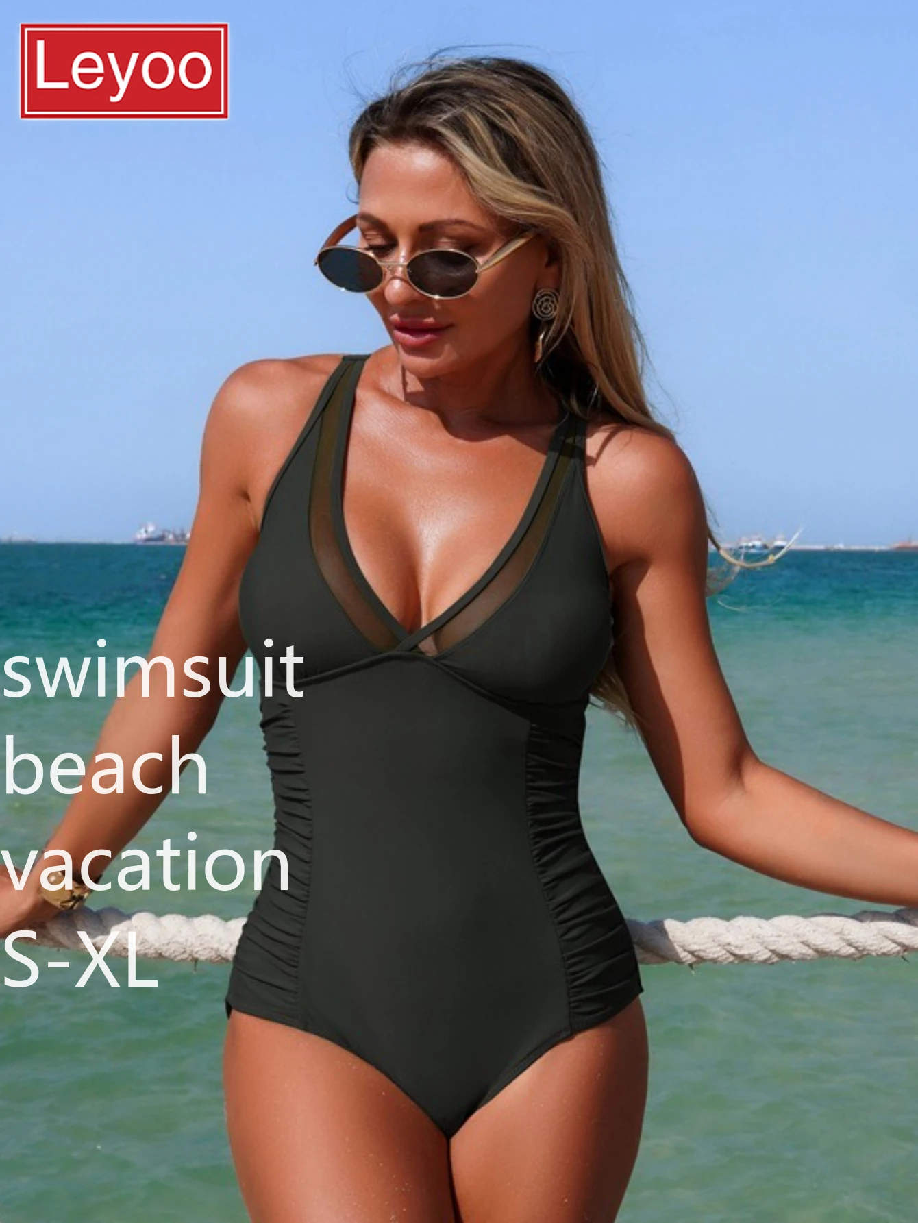 Women's one-piece swimsuit triangle pants bikini beach vacation backless leopard print floral plus size swimsuit 2026 new item