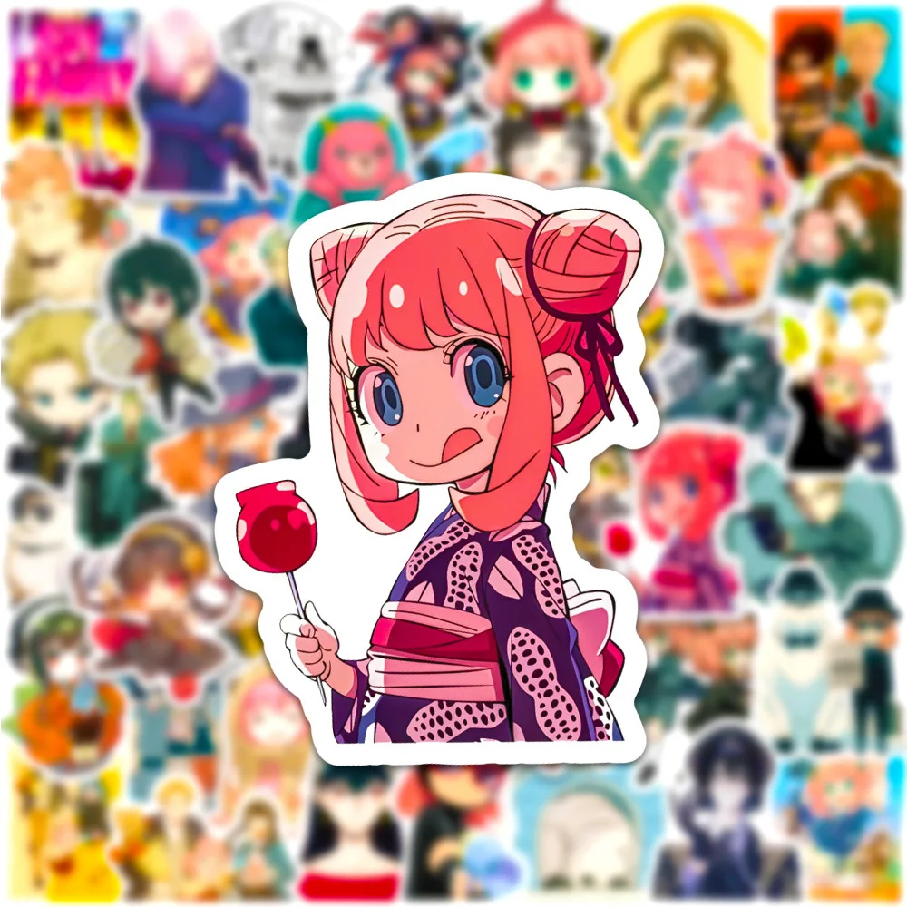 ملصقات عائلة spyx ، Yor Loid ، Anya ، جماليات ، كمبيوتر محمول ، دفتر ملاحظات ، هاتف ، حقيبة ، لعبة ملصقات للفتيات كاواي ، 10 ، 30 أنيمي ، 50