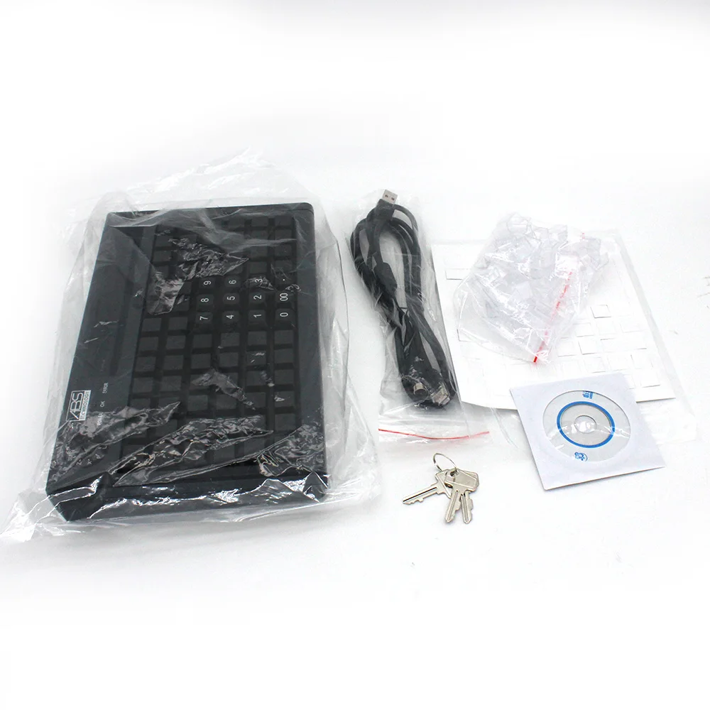 

ATV&UTVNew KB78/60/50 Mini Keys Programmable USB Keyboard Optional Magnetic Stripe Card Reader LED Backlit Waterproof POS System
