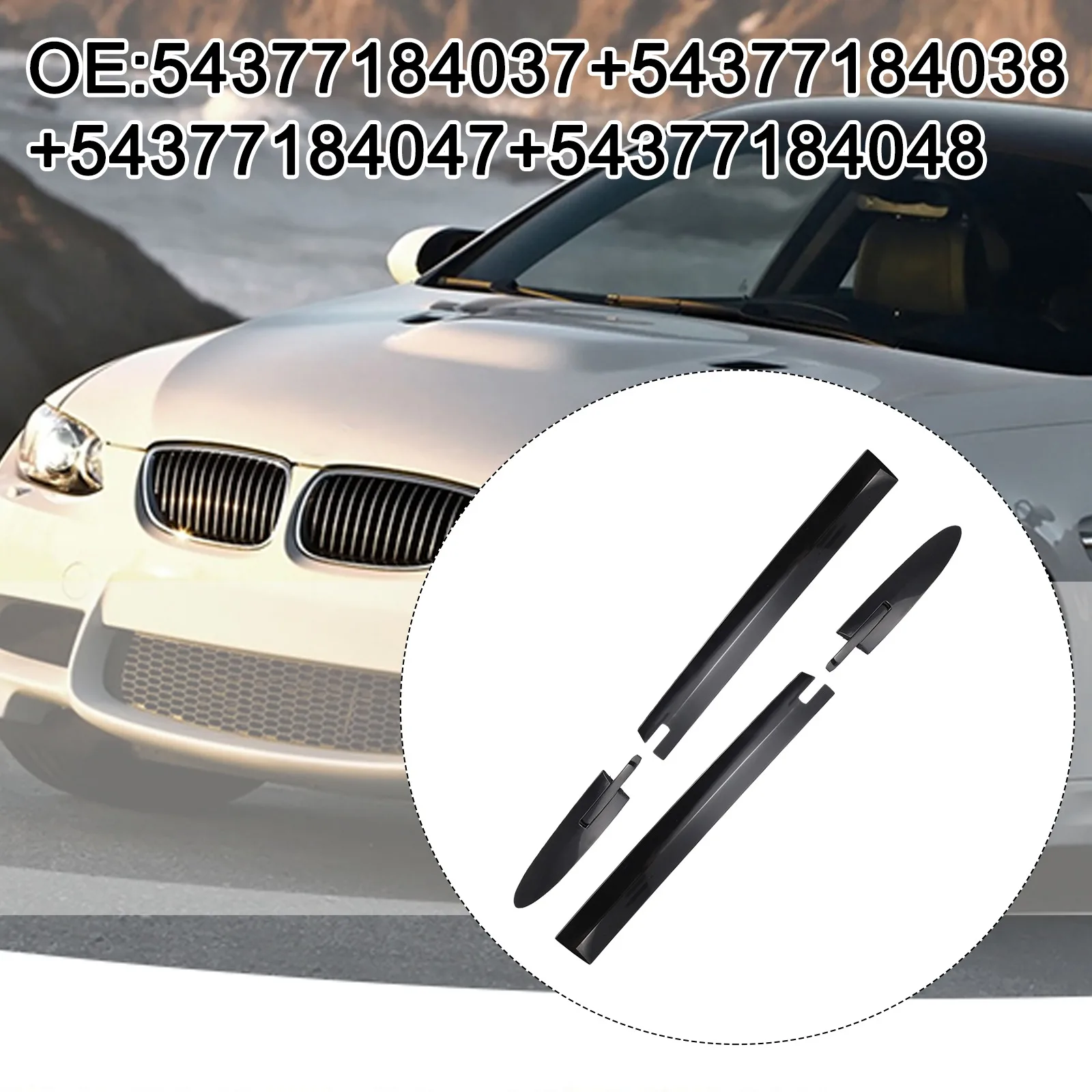 

Set of 4 Top Hinge Covers for Convertible Roof for BMW For M3 335i For E93 F33 F83 Designed to Match OE Specifications