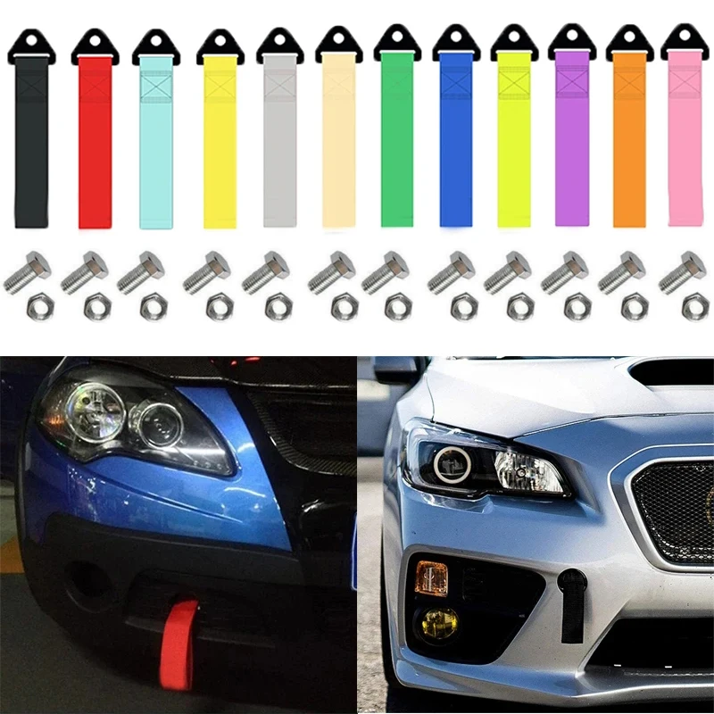 الثقيلة النايلون سحب حزام العالمي سباق السيارات حبل للسحب أخضر أسود أحمر 28 سنتيمتر الوفير مقطورة سحب حزام الحبال سيارة الديكور #1