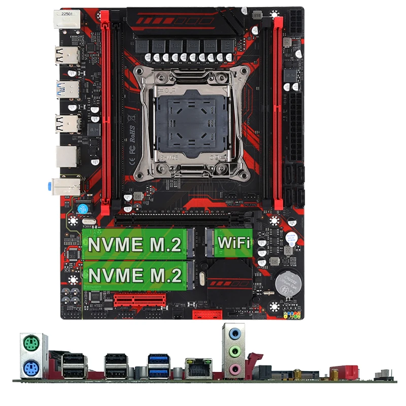 Juego de LGA2011-3 de placa base X99, con procesador E5 2680 V4, 32GB(2x16GB), memoria DDR4 de 2133Mhz, E5, 2680V4, placa base de cuatro canales