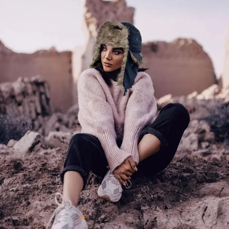 الروسية Ushanka الشتاء قبعة رجالي دافئ الجندي الطيار قبعة دورية غطاء للأذنين ألياف البوليستر يندبروف الطقس البارد والعتاد