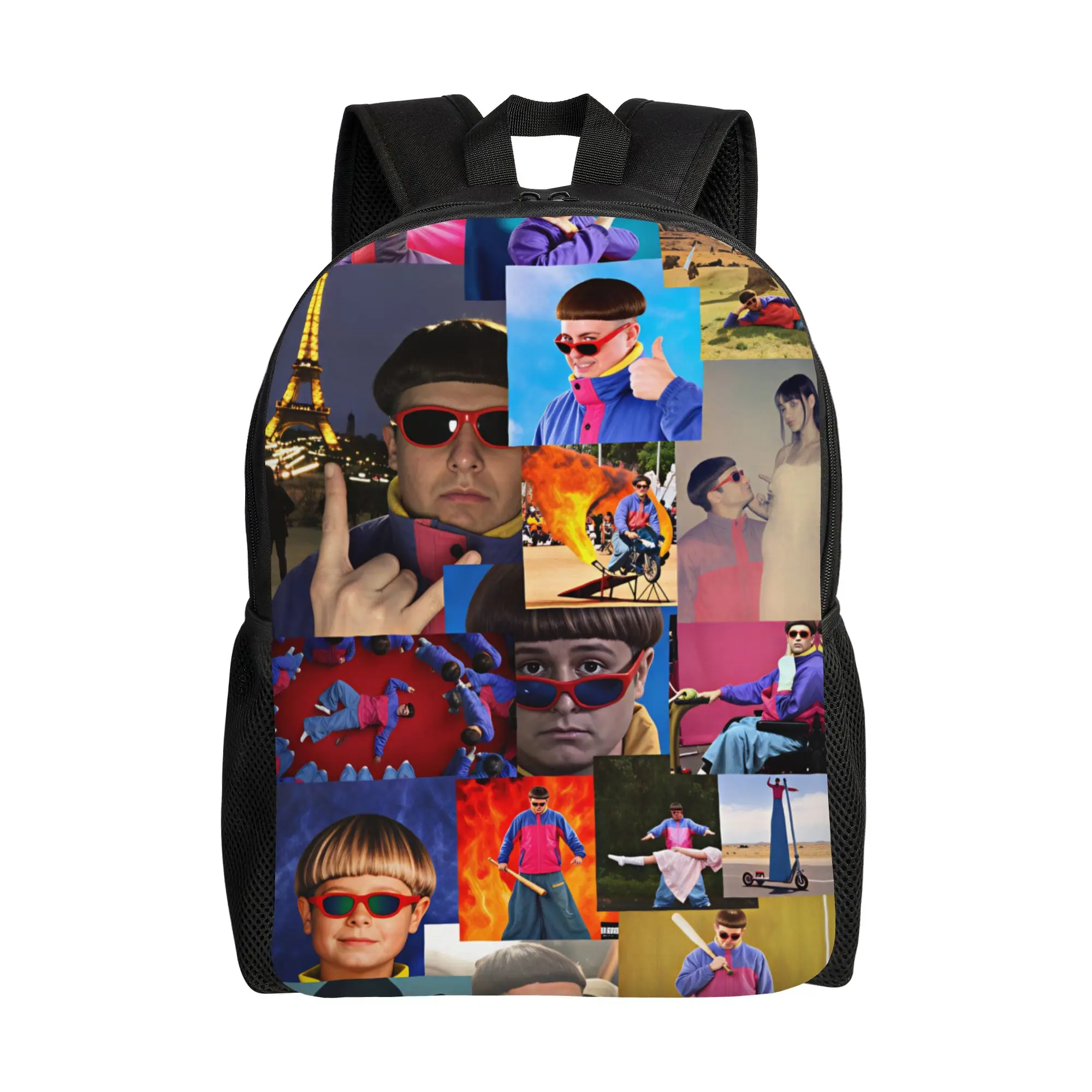 Oliver Tree Photo Montage Backpack  Stylish Backpacks Student Travel Soft High School Bags High Quality Rucksack