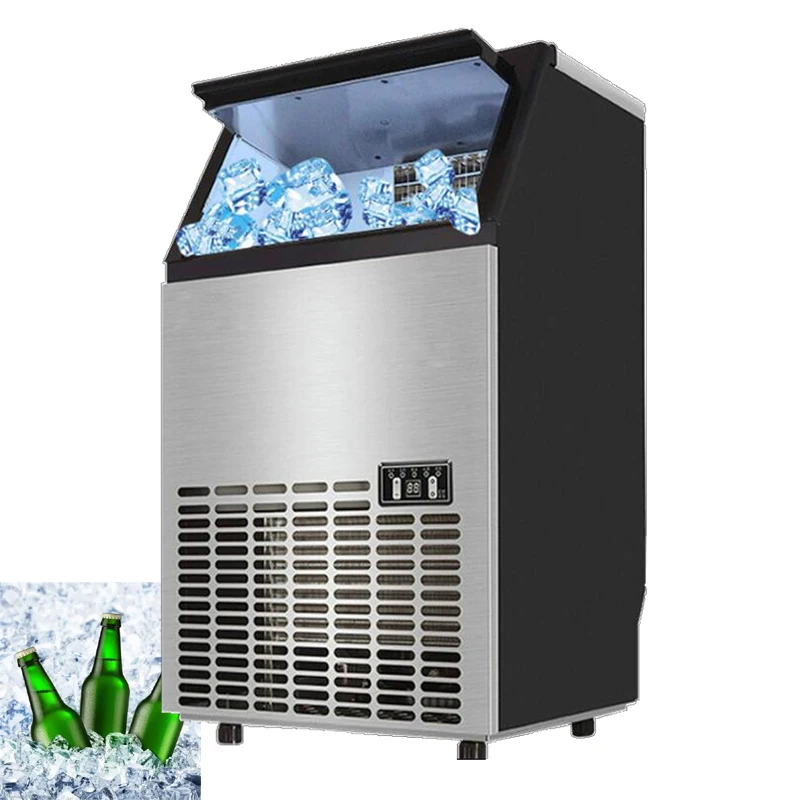 

Commercial Ice Cube Maker Integrated Air-Cooled Ice Maker Super Large Output Milk Tea Shop Automatic Ice Making Machine