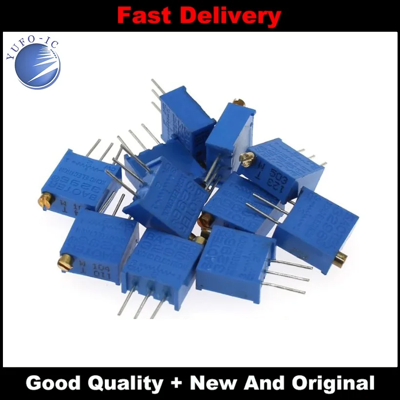 10values*2pcs=20PCS Adjustable Resistor W-200R 500R 1K 2K 5K 10K 20K 50K 100K 200K 102 103 104 2013 296W Potentiometer KIT