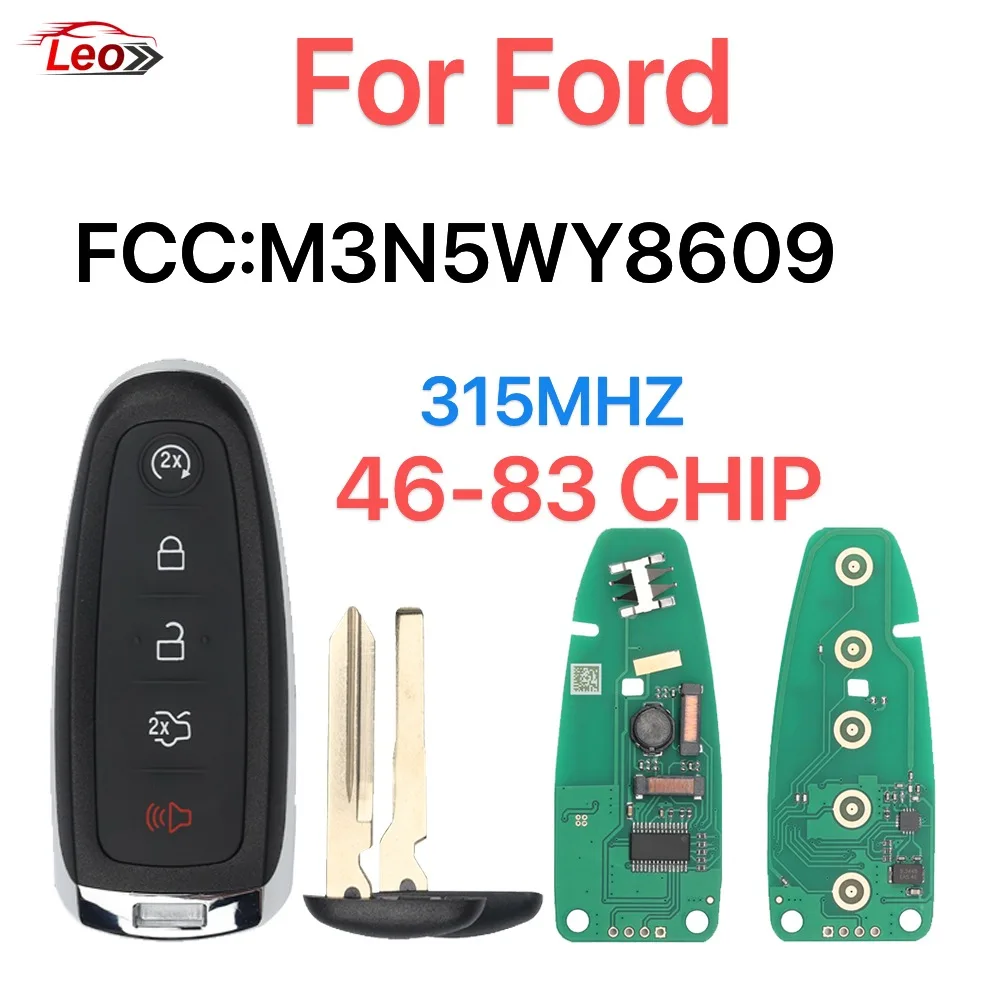 

Leo Smart Remote key For Ford Escape Edge Focus C-max Maverick 2013~2018 FCC:M3N5WY8609 46/83CHIP 315MHZ.