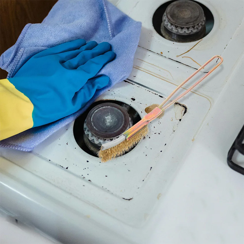 

3Pcs Stainless Steel Wire Brush Mini Heavy Duty Rust Cleaner Metal Scrubber Detachable Head Compact Cleaning Tool for Home