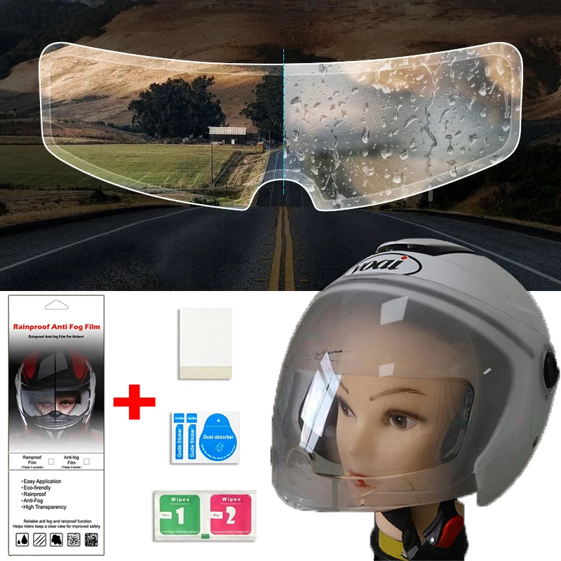 

Motorcycle Helmet Clear Anti Rain/Fog Rainproof Film Helmet Lens Universal Motorbike Safety Driving Sticker Helmet Accessories