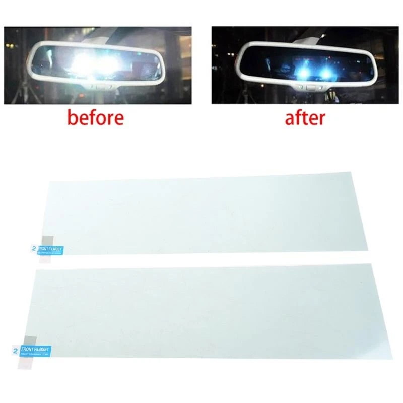 

R9CC 29.5cmx 9cm Universal Car Rearview Mirror Film Blu-ray Film Anti-glare Film