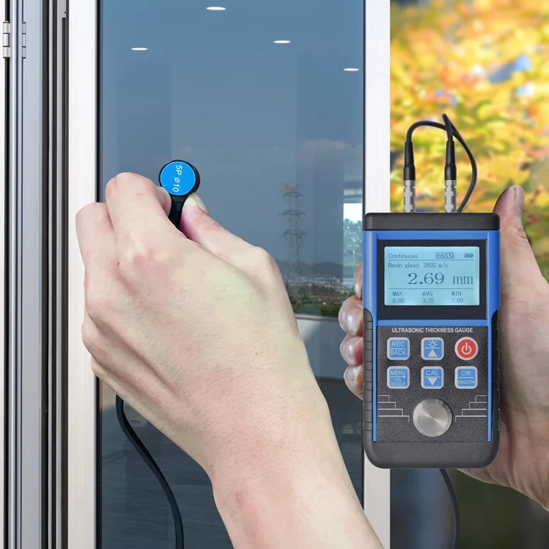 B49B-Ultrasuoni Misuratore di Spessore Metalli Tester di Spessore della Vernice Misurazione 0.8-500Mm Adatto a Vari Materiali