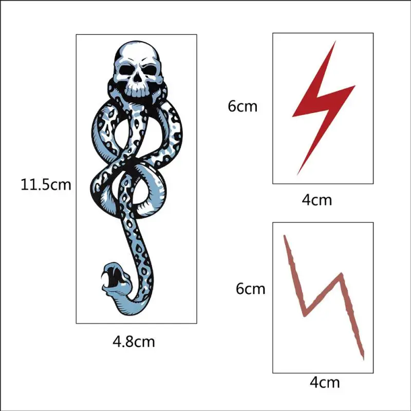 Death Eaters Dark Mark Make Up Tattoos Stickers Cosplay Accessories and Dancing Party Dance Arm Art Temporary Tatoo