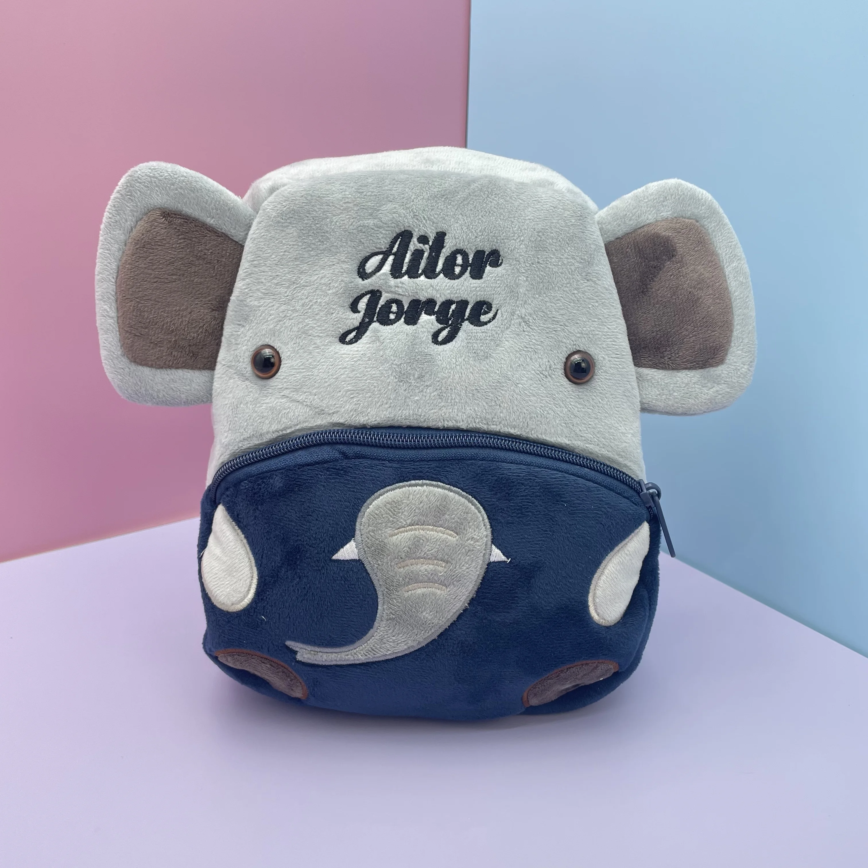 Personalisierter Kinderrucksack mit Namen Kleinkind-Reisetasche Tier-Design Kindergarten-Schultasche Geburtsgeschenk – Detail 4