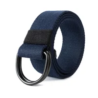 Tactical Canvas Men Belt High Quality Unisex Double D-Ring Buckle Waistband Casual Canvas Female Belt Fabric For Jeans - Image 6