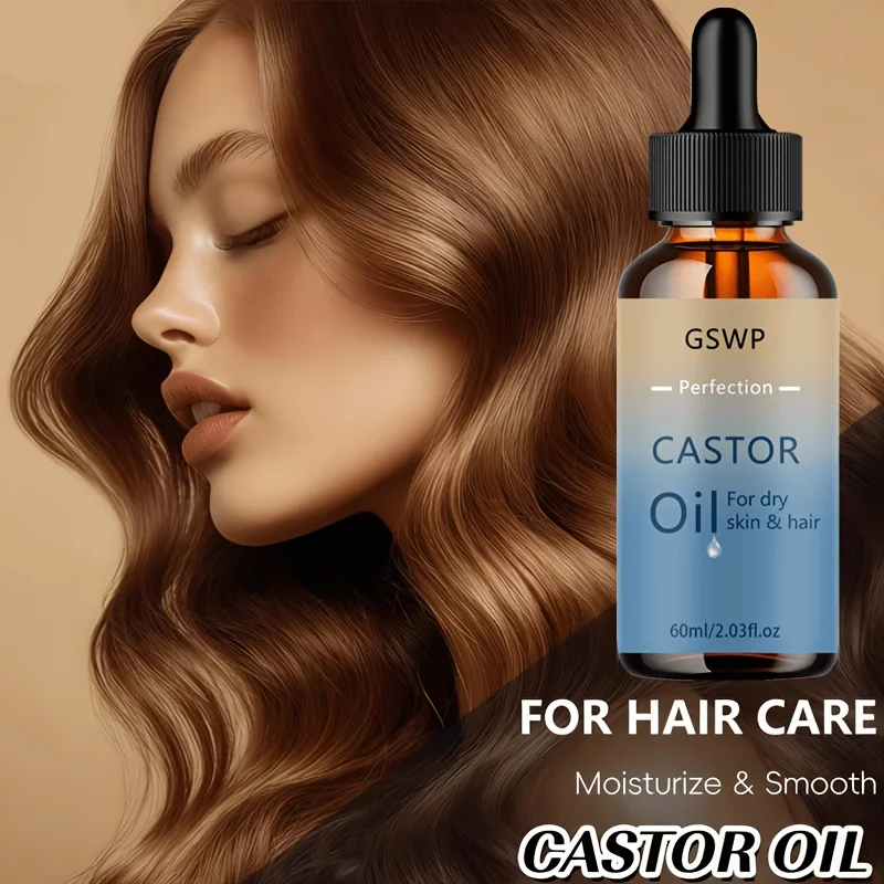 GSWP Castor Oil, Reduces Split Ends and Tangles, Repairs Damage, Promotes Healthy, Lustrous Hair. Moisturises Skin. 60/120mL