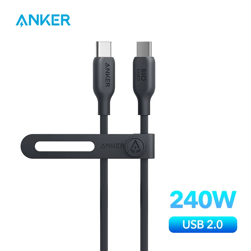 Anker 543 Type C to Type C Cable 240W USB 2.0 Bio-Based Charging Cable USB C to USB C For iphone 15/15 pro For Samsung Galaxy