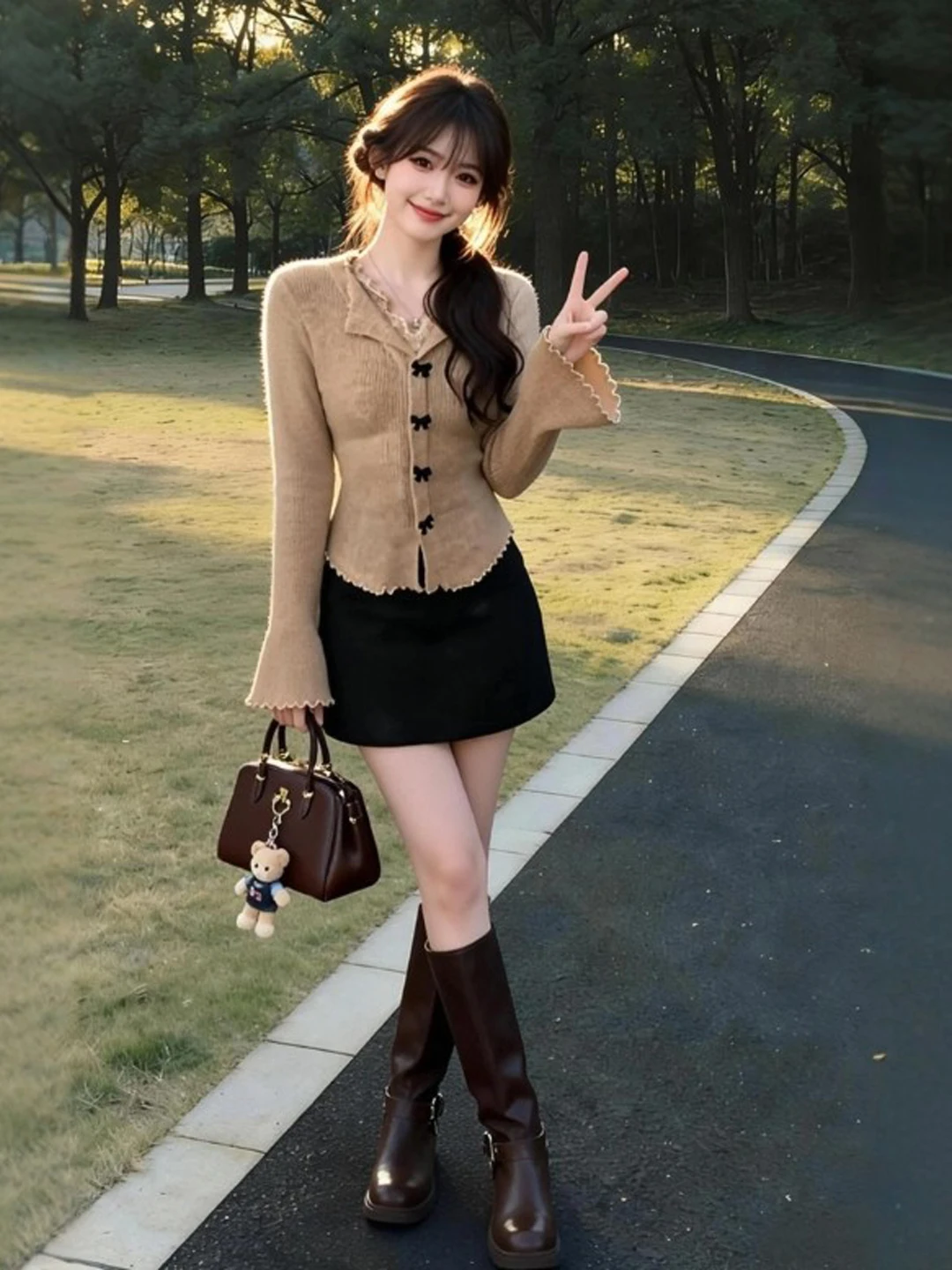 

Вязаный свитер для похудения, длинный рукав, мягкий, уникальный, красивый, модный, повседневный, элегантный, с узлом, для женщин