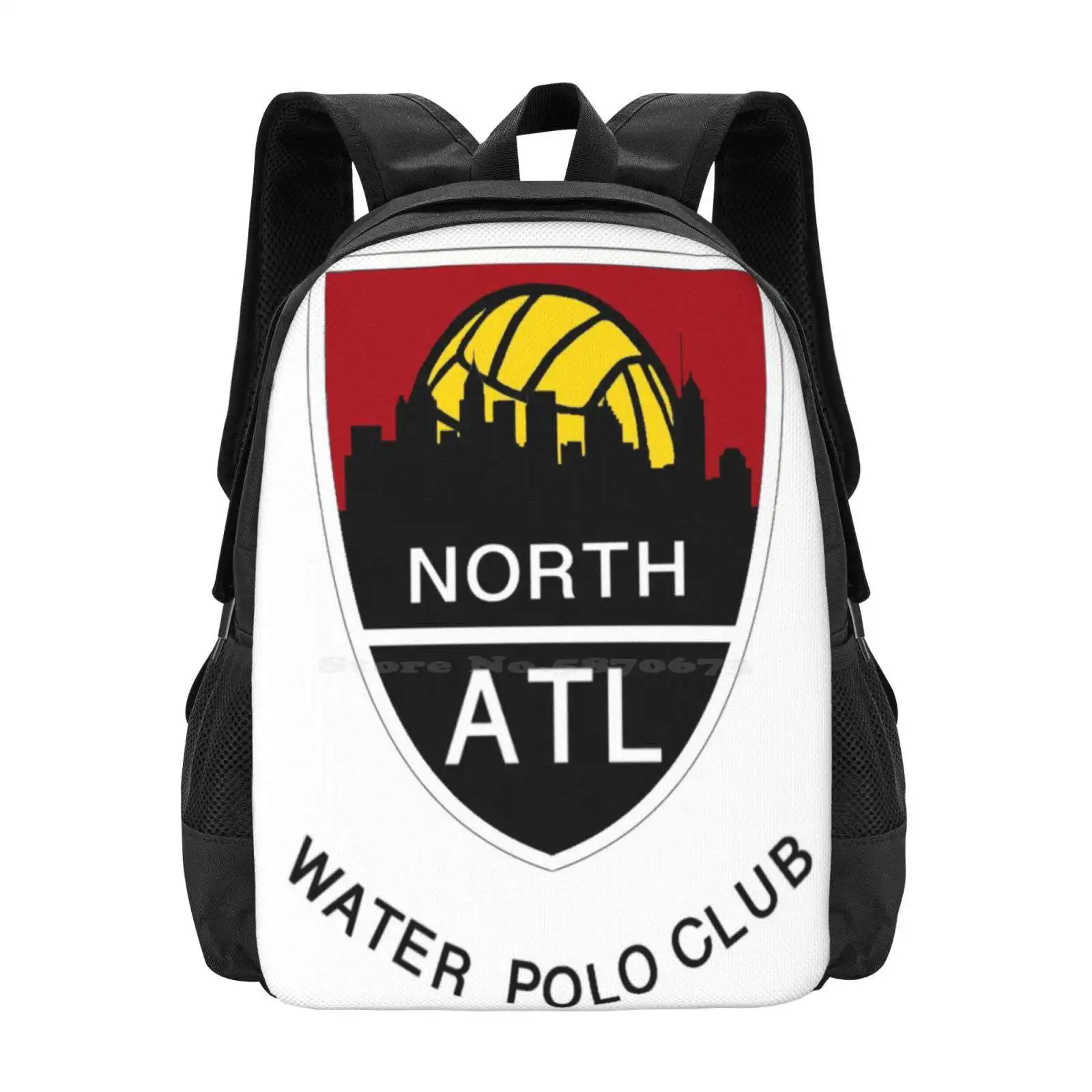 North Atlanta Water Team Logo Large Capacity School Backpack Laptop Bags North Atlanta Club Team Logo Terminus