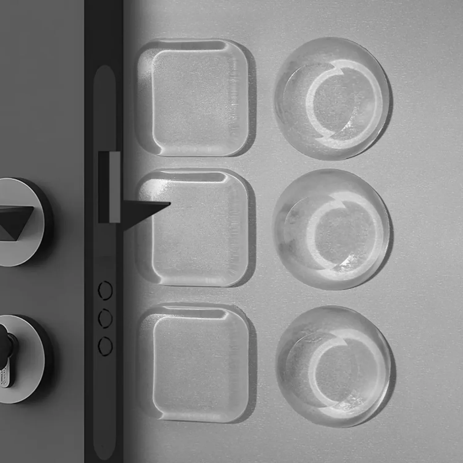 6pcs Silicone Door Stopper Stickers Handle Bumpers Adhesive Mute Anti-Shock Protect Pad Transparent Waterproof Door Stopper Pad