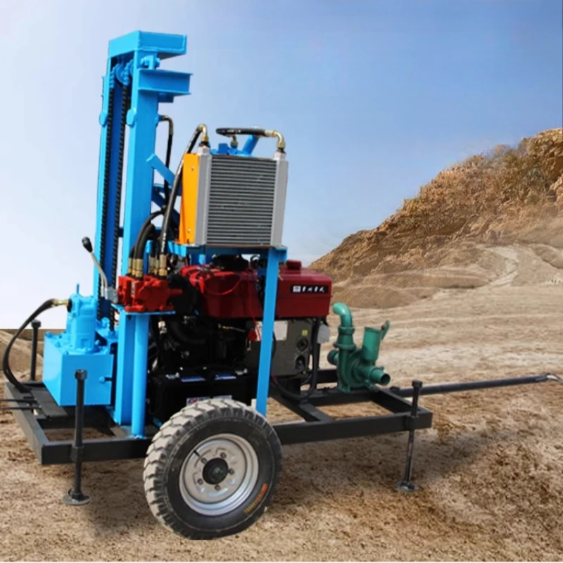 Mini Diesel Borehole Drilling Rig 100m Water Well Machine Crawler Mounted Mini Samll Drill Rig