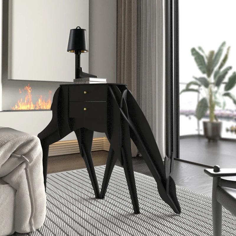 

Living room entrance cabinet opposite the door French modern light luxury high-end entrance table designer model