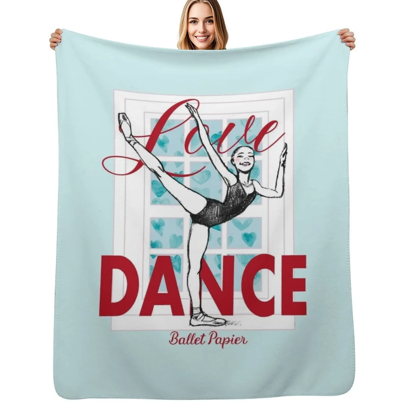 Love Dance Progress Throw Blanket Travel Size Cozy Blanket for Plane Train