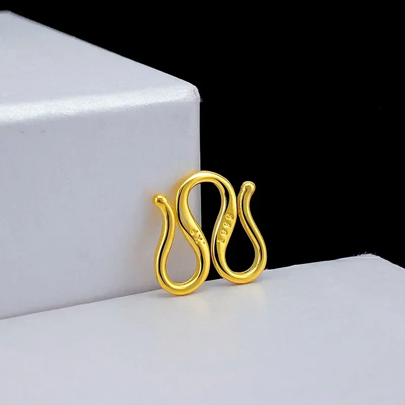 

9999 Real Gold 24K Pure W Buckle Accessories Gold Necklace Accessories, Men's M Buckle Accessories