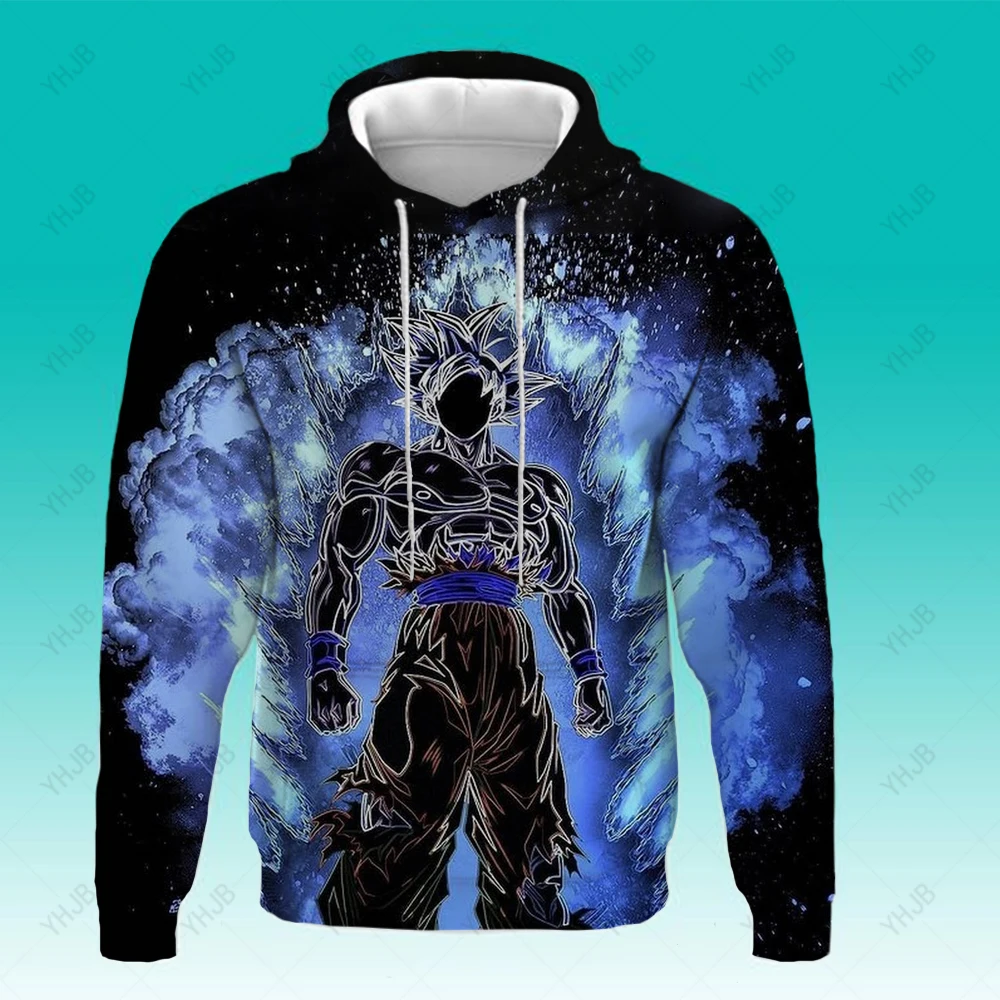 

2025 Новая толстовка с капюшоном в стиле аниме Dragon Ball для мальчиков и девочек Super Saiyan Goku, высококачественная толстовка с капюшоном и длинными рукавами, детский крутой топ