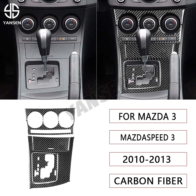 

Car Center Console Gear Shift Panel Trim Carbon Fiber Sticker For Mazda 3 Axela 2010 2011 2012 2013 Mazdaspeed 3 Accessories
