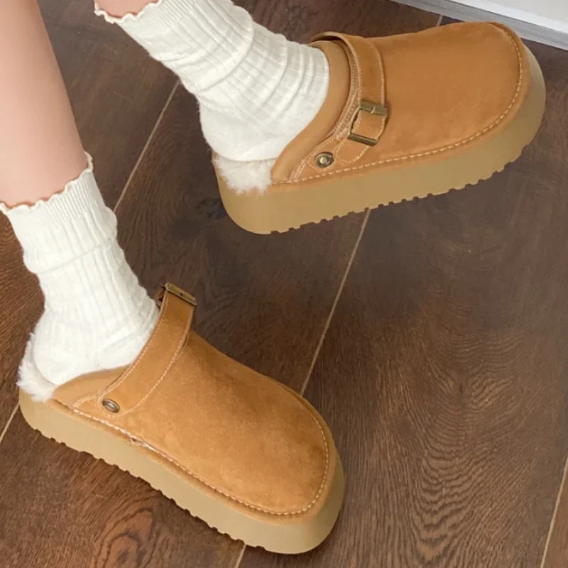 Winter New Fashion Cute Sweet Round Toe Designer Women Thick Sole Boots 2024 Outdoor Casual Simple Women Fashion Boots