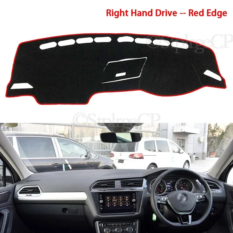 Anti-Slip Mat Dashboard Cover Pad Sunshade Dashmat Carpet Dash Car Accessories for Volkswagen VW Tiguan MK2 2017 2018 2019 2020 view 2