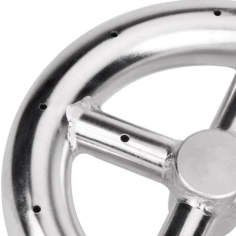 แหวนหัวเผาไฟ1ชิ้นสำหรับก๊าซธรรมชาติและโพรเพนเตาไฟเตาผิงไฟสำหรับในร่มและกลางแจ้งขนาด6นิ้วรอบ