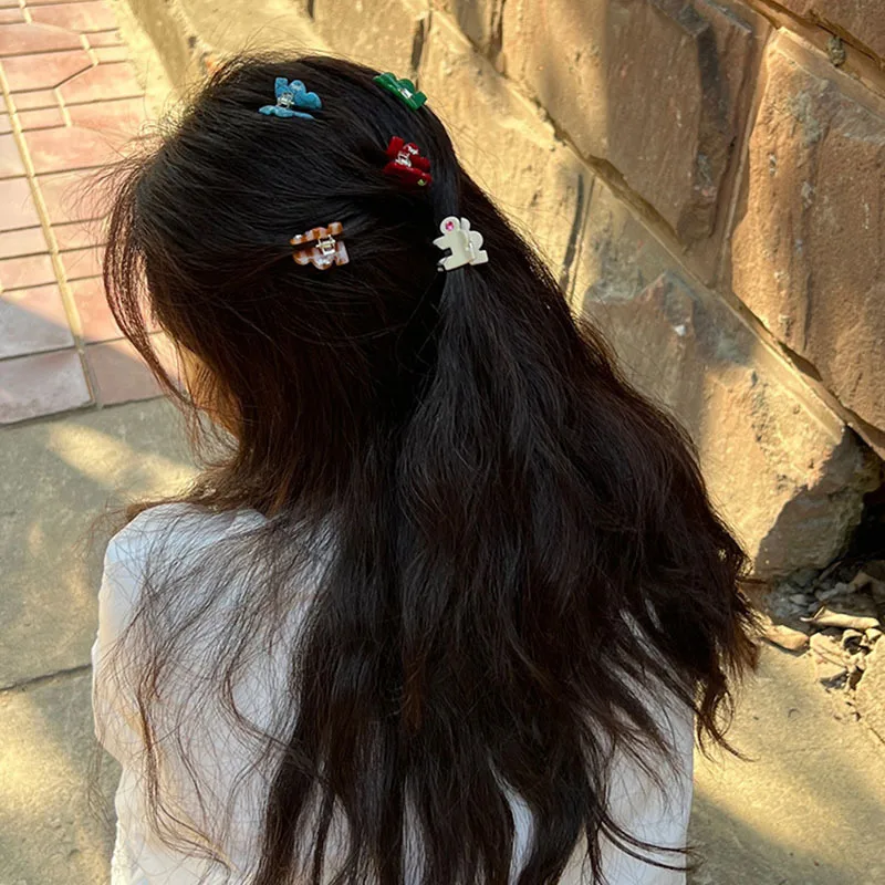 

Colorful Puzzle Texture Hair Clip Fragmented and Traceless, Versatile Bang Shark Clip Hair Accessories Acetic acid board