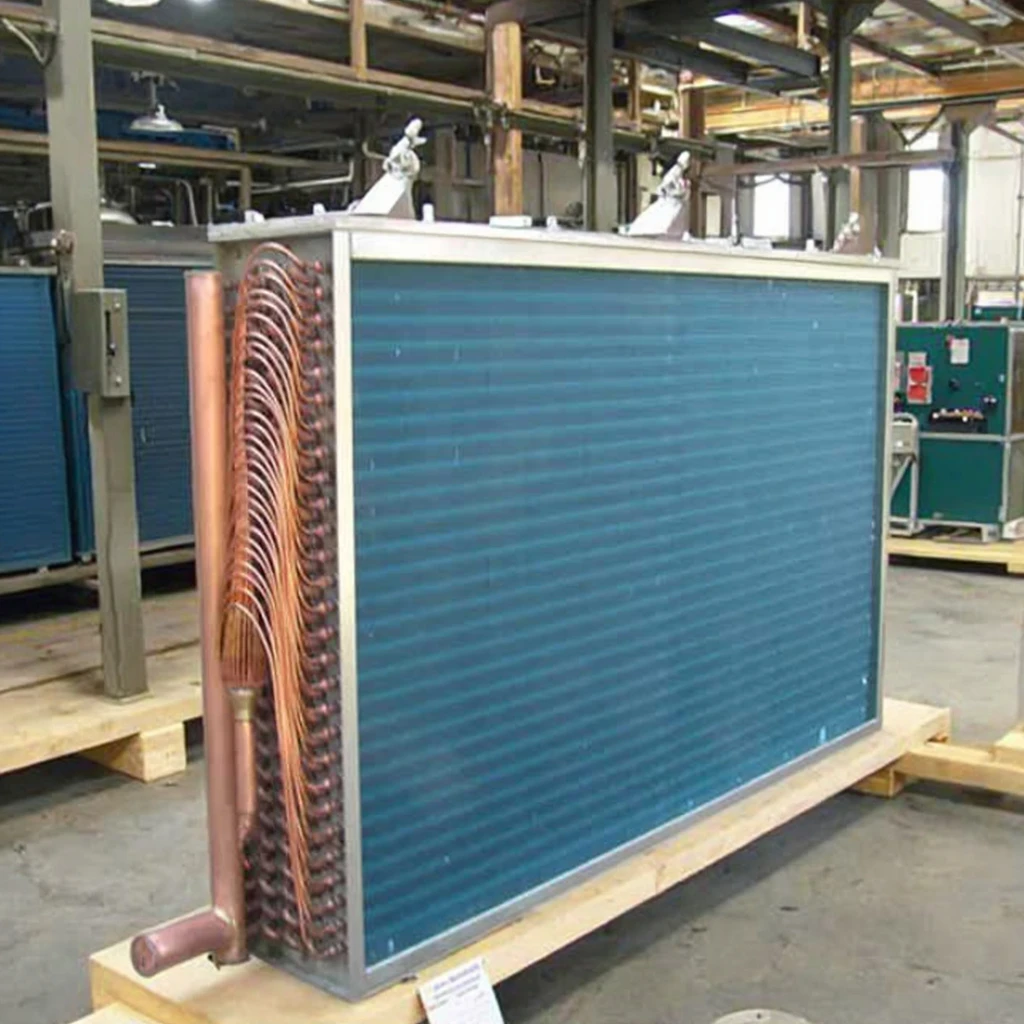Tube Fin Radiator With Fan Large Surface Area Tube Finned Heat Exchanger Hot Water Fan Coil For Poultry Farm