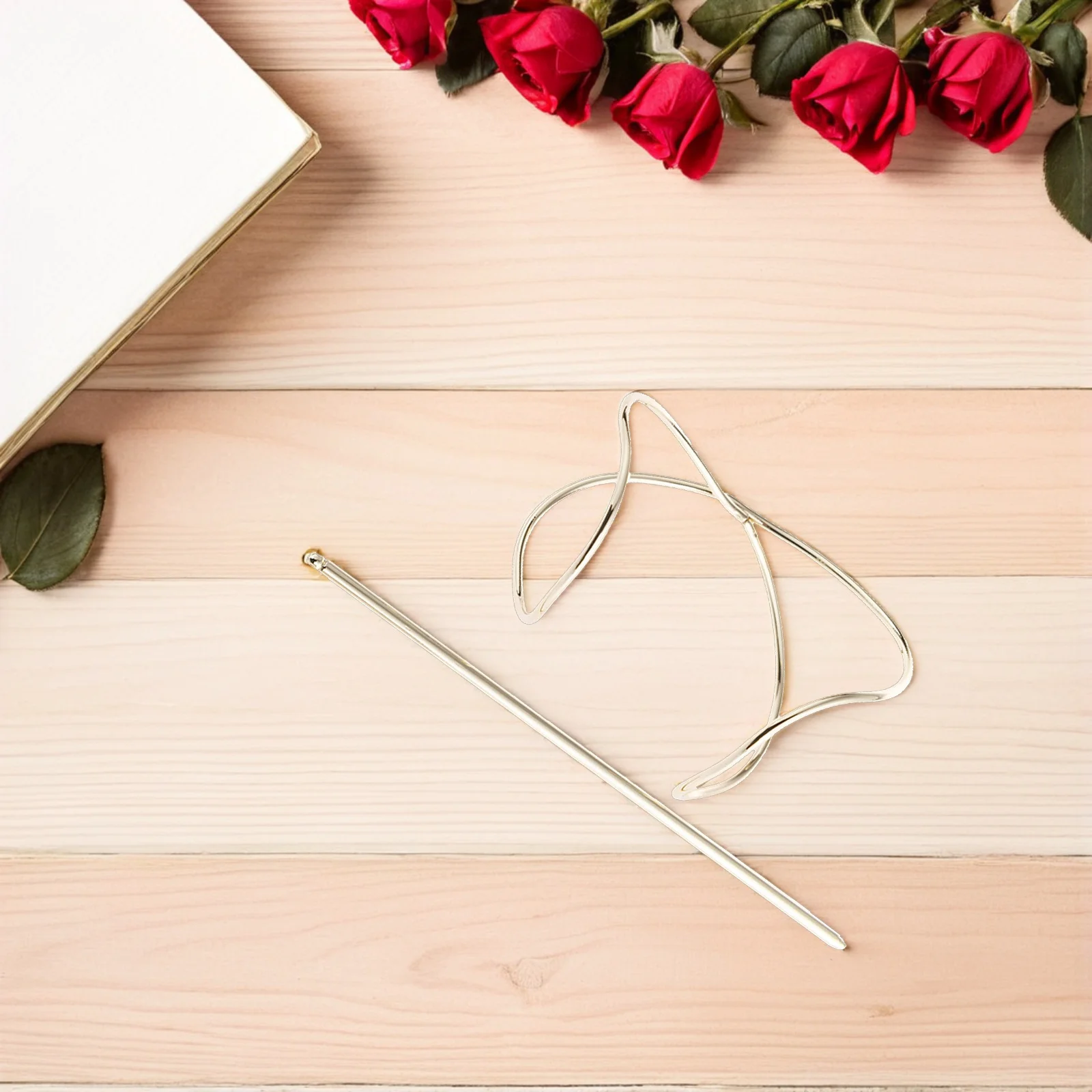 

2Pcs Metal Hair Pin Bun Holder X Shape Slide Stick Anti-Slip Secure Hold Vintage Hairpins for Women Elegant Updo Accessories