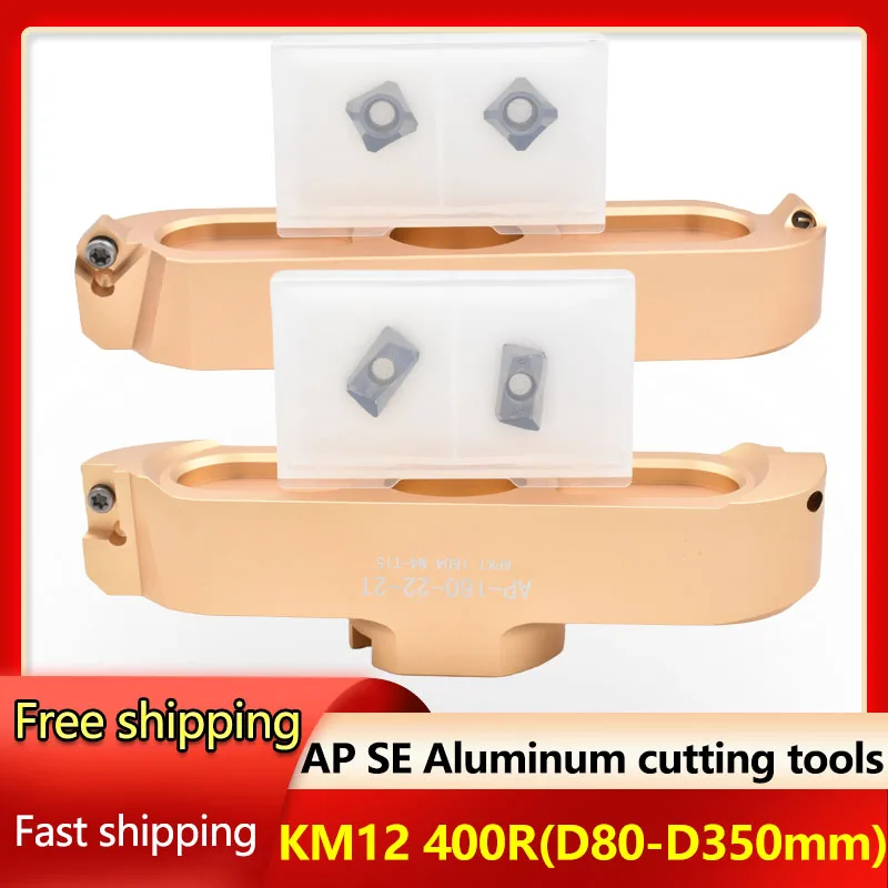 AP SE 400R 80 100 125 300mm 90° KM12 APKT1604 SEHT1204 two edged aluminum alloy milling cutter head Cutting Tools cnc machine