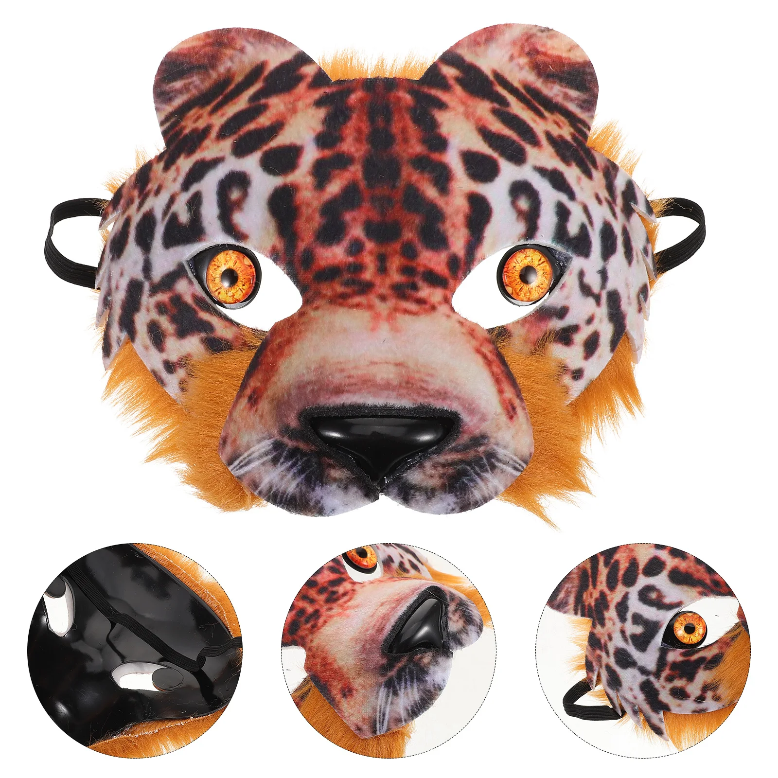 Mask Animal 3d Leopard Party Supplies Halloween Accessories Simulated Cheetah Masquerade Face Child
