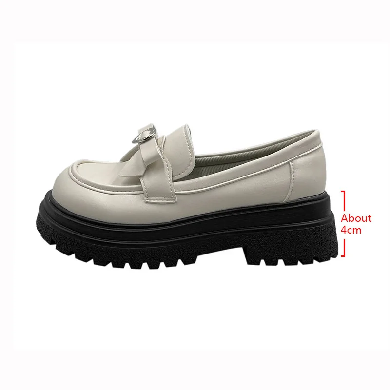 Chunky mokasyny damskie Lolita Mary Jane buty wsuwane dla kobiety wiosna platformy damskie mokasyny Vintage miękkie Slip On Oxford buty