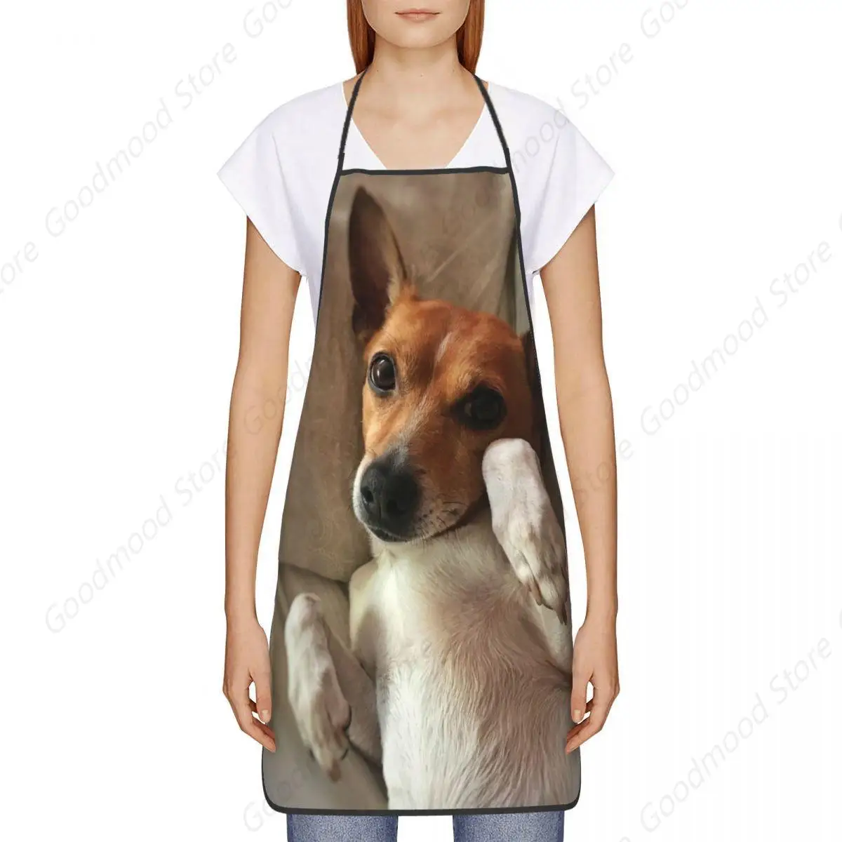 Custom Funny Jack Russell Terrier Meme Apron Women Men Unisex Bib Dog Lover Cooking  Tablier Cuisine Chef Gardening