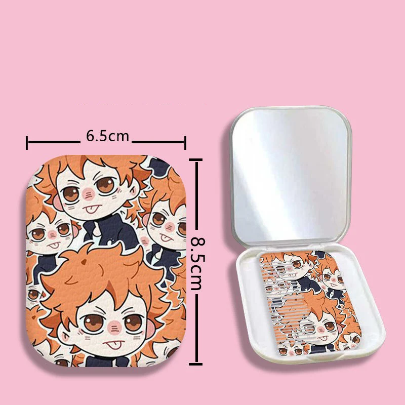 6.5x8.5cm, Haikyuu, Folding Single-side Makeup Mirror, Portable Travel, Mini Light Compact, Anime Cute Girls Kids, Rectangular