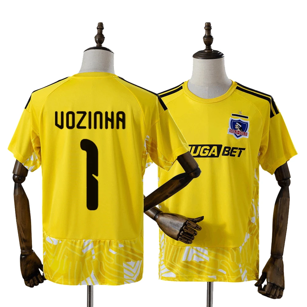 New Men Women Colo-Colo Vozinha # 1 Short Sleeve TShirt Soccer Jersey Y2K Sports Fan Streetwear Loose Quick Dry Family Kids Tees