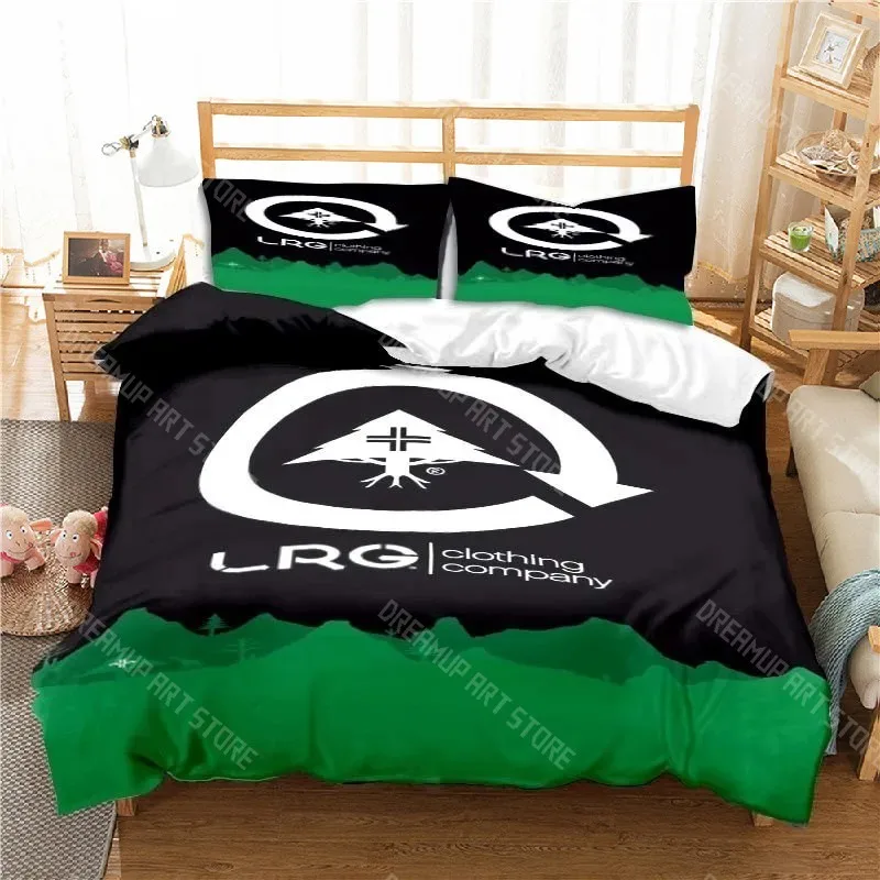 3D Printed Clothing Brand LRG Logo Bedding Set for Boys Girls Duvet Cover Pillowcase Twin Queen King Full Single Double Sizes