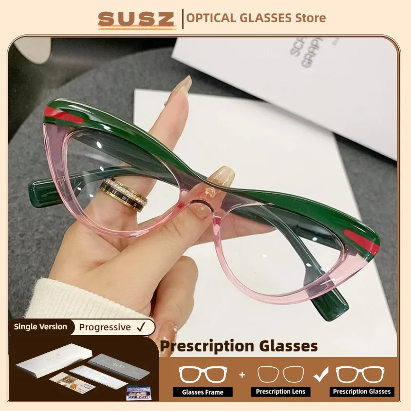 susz-fashion-cat-eye-anti-blue-light-prescription-glasses-women-customized-photochromic-myopia-glasses-anti-reflective-eyewear