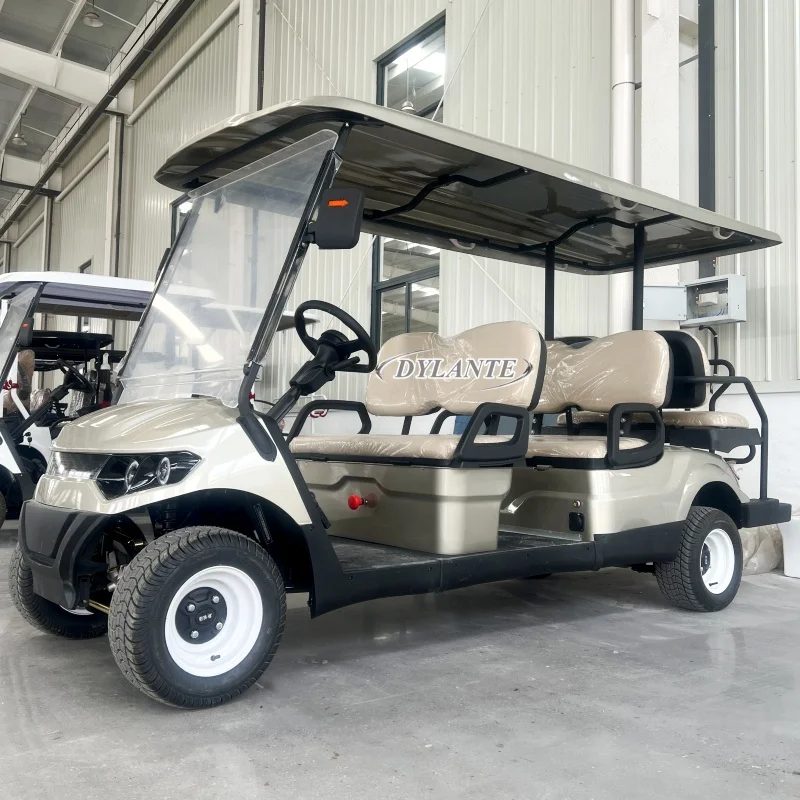new Hot Selling New Solar Panel Powered 4KW 5KW Off-Road Vehicle 60V Lithium Battery Adult 6 Seater 4 Wheel Beach Golf Cart