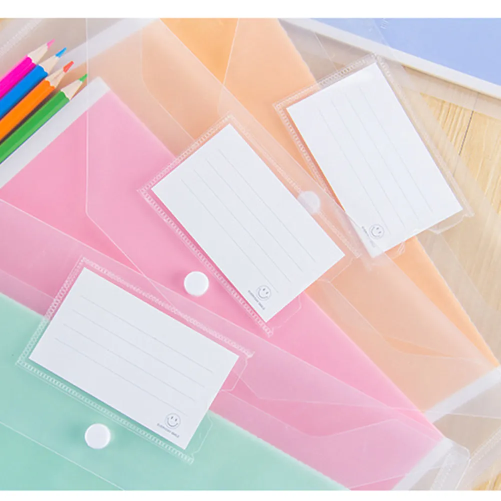 

10 pcs A4 Press Snap File Folder Waterproof Tear-Resistant Document Organizer For Office School Home Document Holder File